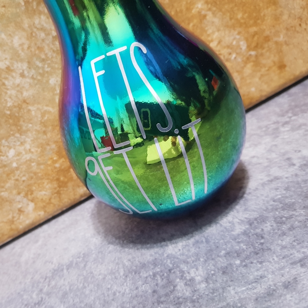 Handcrafted Rainbow Glass Light Bulb Cup - Picture 2 of 5